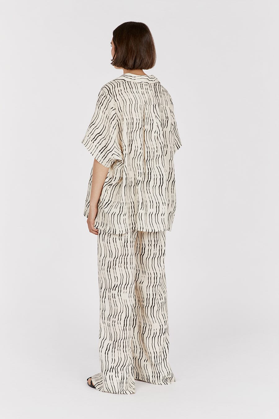 CLAIR CREAM STRIPE LINEN SHIRT