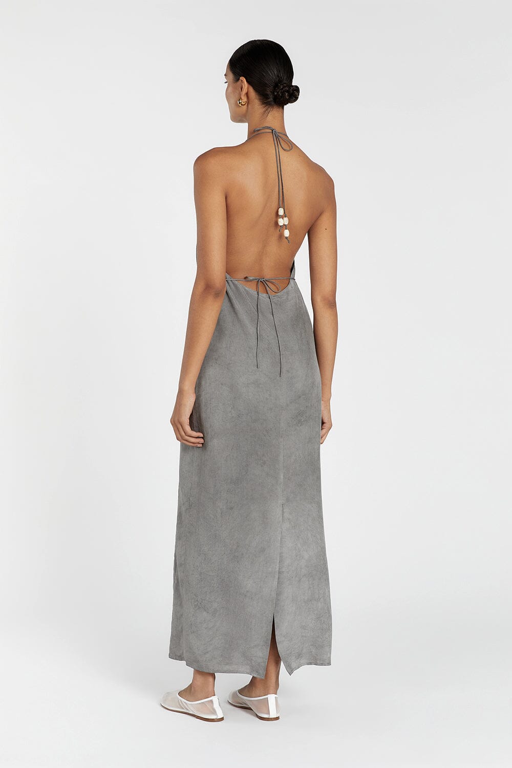 SARAH DOVE HALTER MAXI DRESS