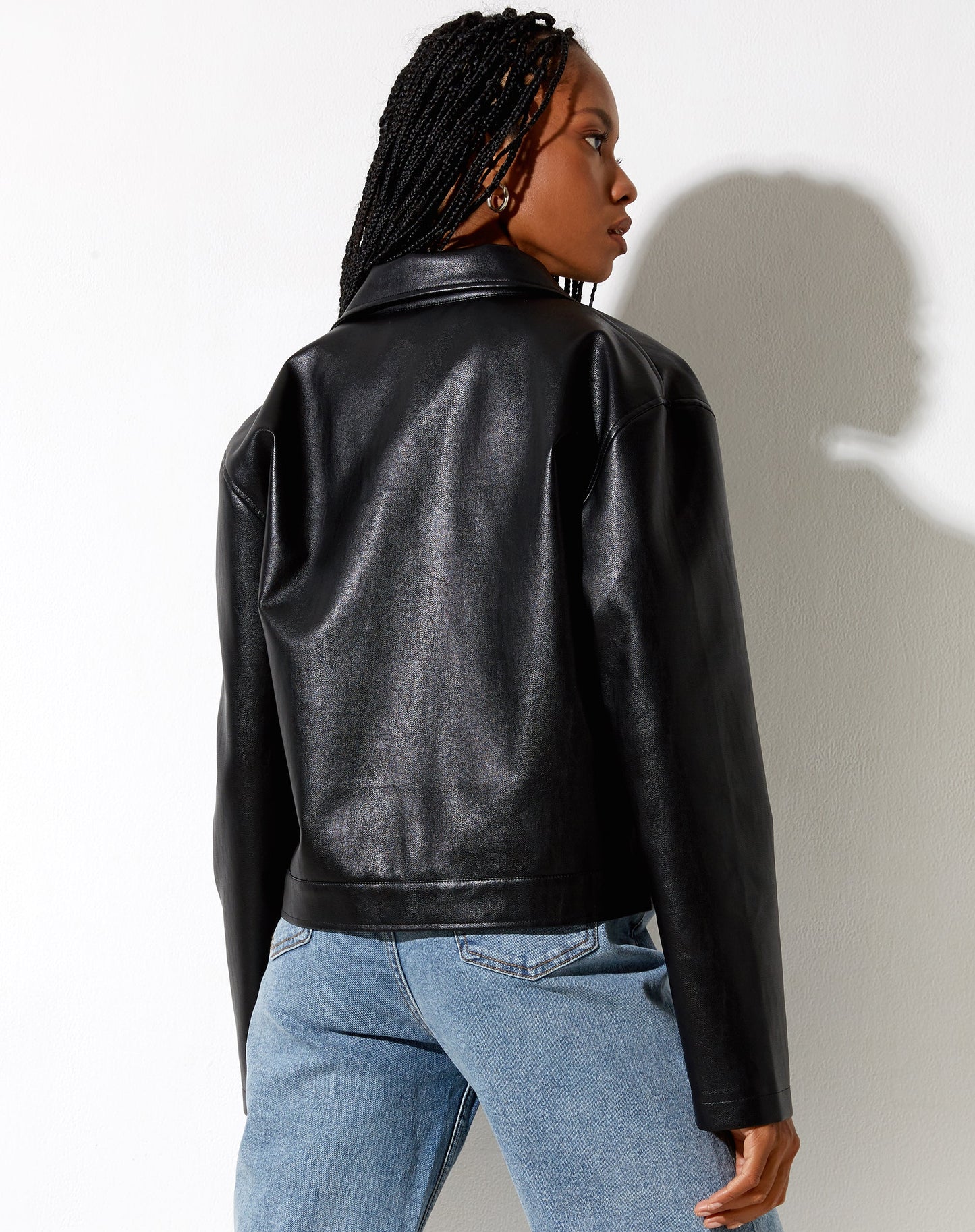 Gadar Jacket in PU Black