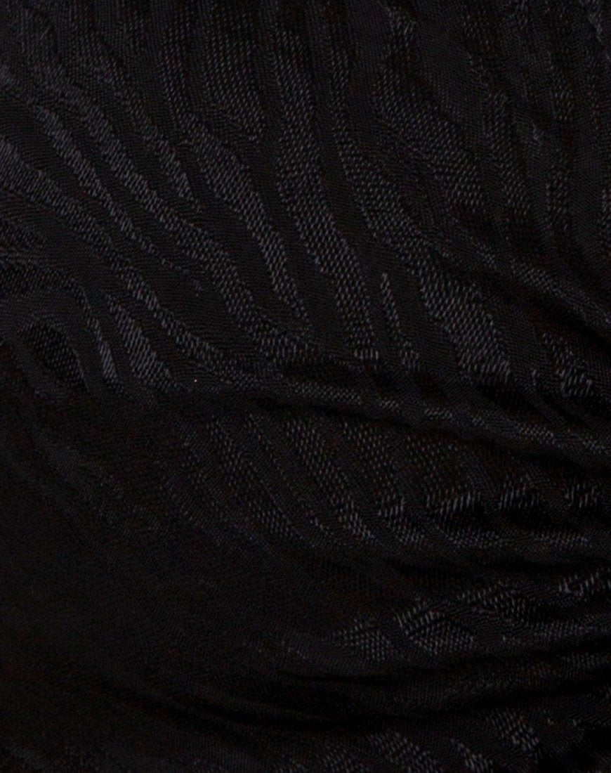 Raemzi Crop Top in Satin Zebra Black
