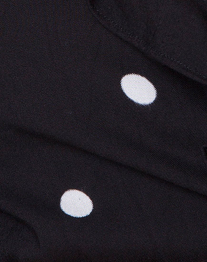 Riser Dress in Polkadot Black and White