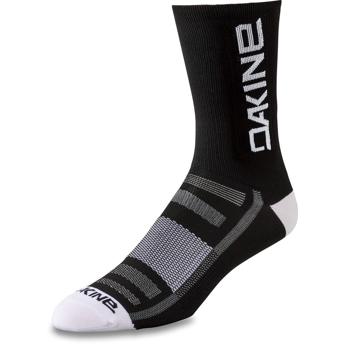Dakine Singletrack Bike Cycling Crew Socks Mens S/M US 7-9 Black / White New