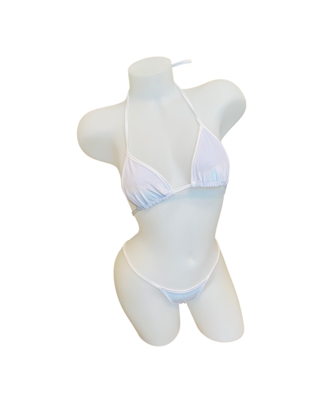 Velvet Bikini Set White