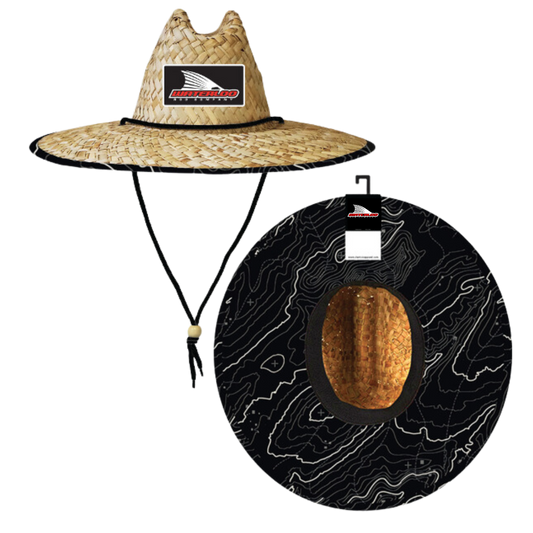 Waterloo Straw Hat - Black Aerial with Tails Up Patch
