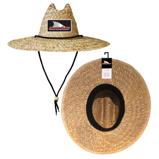 Waterloo Straw Hat -Black Tails Up Patch
