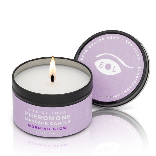 Eye of Love Pheromone Massage Candle 150ml  Morning Glow (F to M) Intimates Adult Boutique
