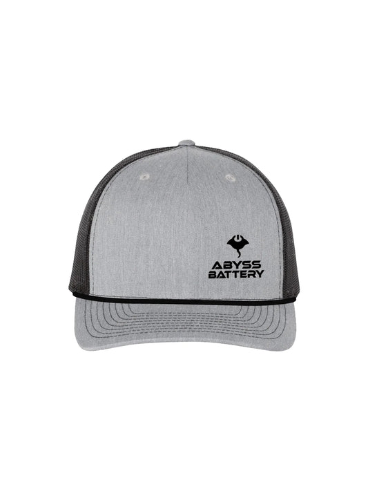 ABYSS® - Grey on Black Richardson Mesh Trucker Hat
