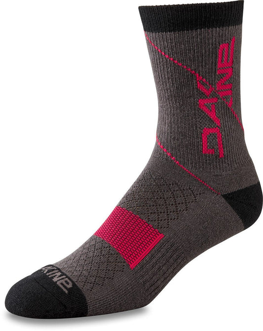 Dakine Berm Bike Cycling Crew Socks Men's S/M US 7-9 Grey / Red New