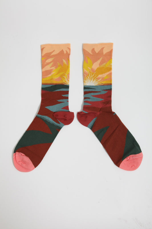 Soleil Socks - Adobe