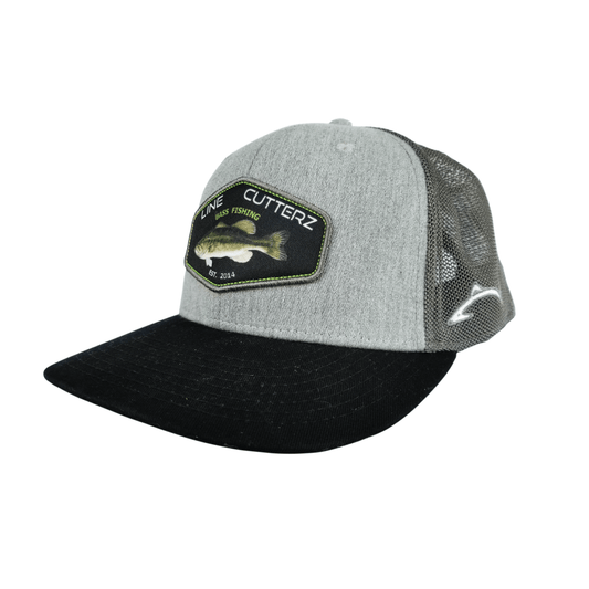 Line Cutterz Gray Bass Patch Snapback
