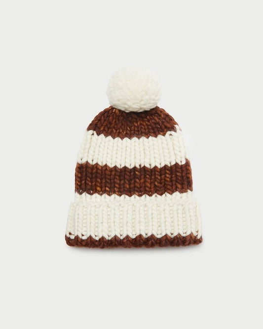 Loeffler Randall Ava Stripe Pom Pom Beanie - FINAL SALE