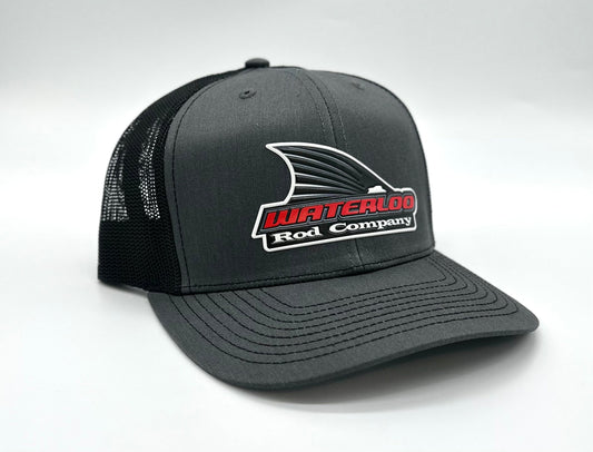 Waterloo Charcoal and Black Cap - Tails Up Rod Company Logo