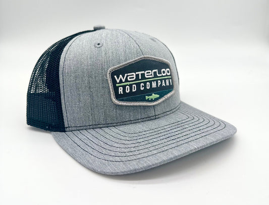 Waterloo Heather Grey and Black Youth Cap - Blue Badge Patch