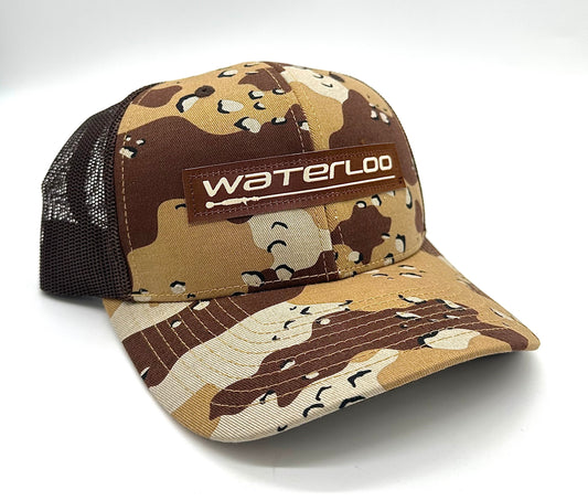 Waterloo Desert Camo and Brown Cap - Performance Logo