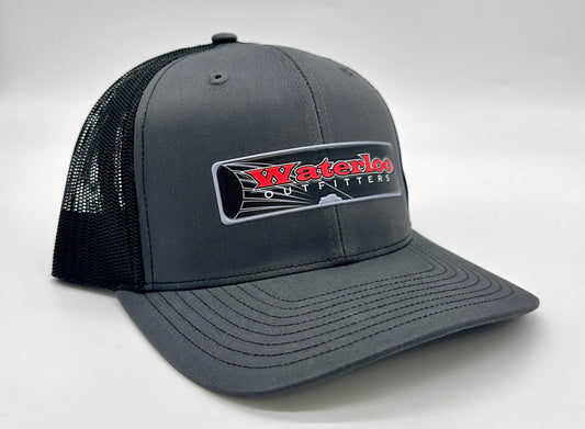Waterloo Charcoal and Black Cap - Waterloo Outfitters Logo