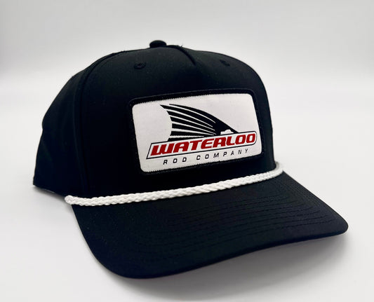 Waterloo Black with White Rope Cap - Tails Up Patch