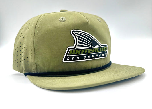 Waterloo Loden with Black Rope Perforated Performance Cap - Rubber Tails Up Patch