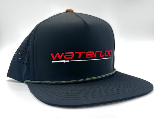Waterloo Staunch Black w/Olive Rope Cap- Red Performance Logo