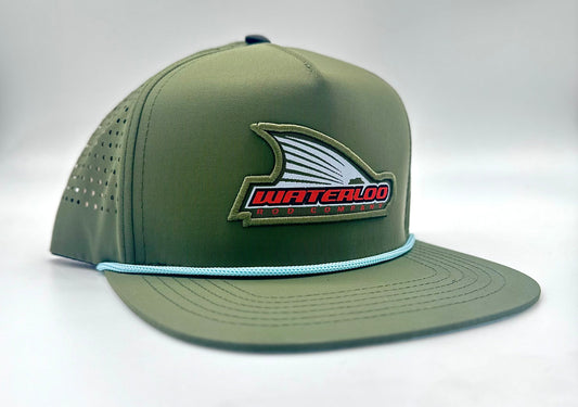 Waterloo Staunch Olive with Light Blue Rope Cap - Tails Up Patch