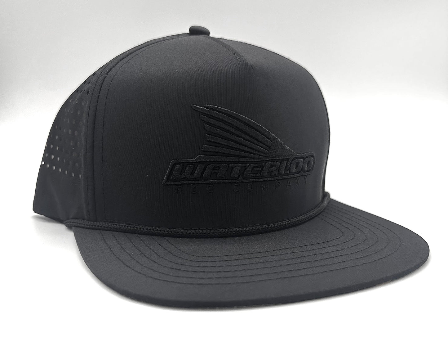 Waterloo Staunch Black with Black Rope Cap - Tails Up Patch