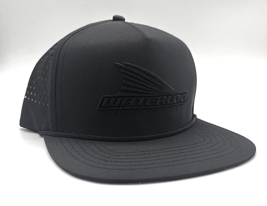 Waterloo Staunch Black with Black Rope Cap - Tails Up Patch