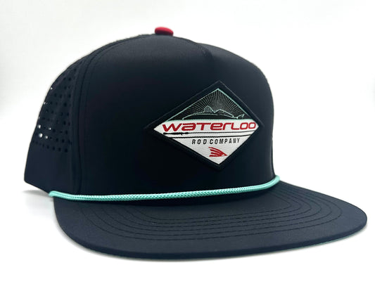 Waterloo Staunch Black w/Seafoam Rope Cap- Diamond Logo