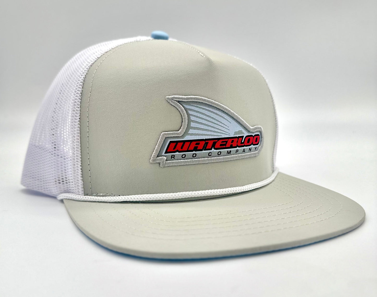 Waterloo Staunch Slate Grey and White with White Rope Cap - Tails Up Patch
