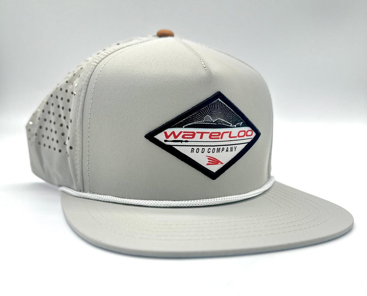 Waterloo Staunch Grey w/White Rope Cap- Diamond Logo