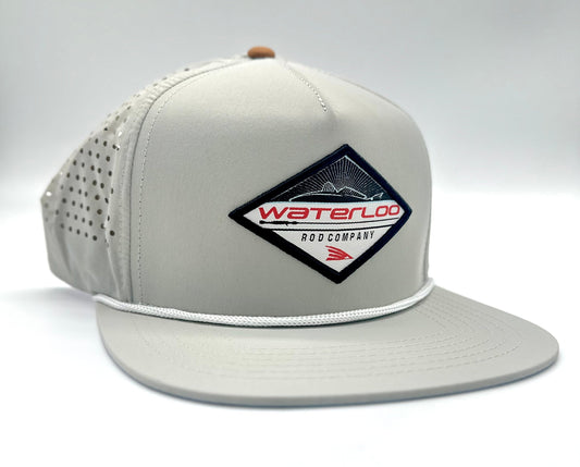 Waterloo Staunch Grey w/White Rope Cap- Diamond Logo