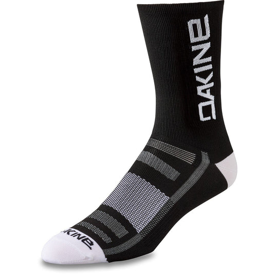 Dakine Singletrack Bike Cycling Crew Socks Mens S/M US 7-9 Black / White New