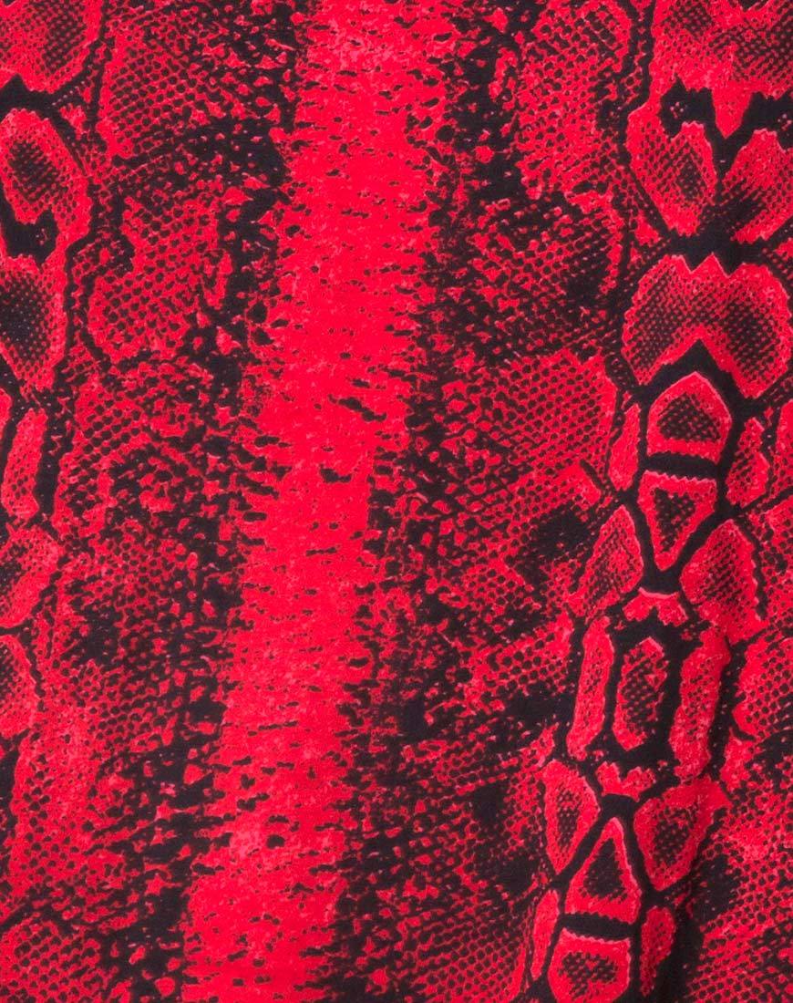 Sunny Kiss Tee in Snake Red