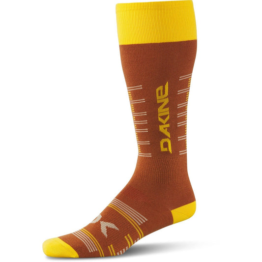 Dakine Women's Thinline Wool Blend Snowboard Socks S/M Gingerbread / Day Lily