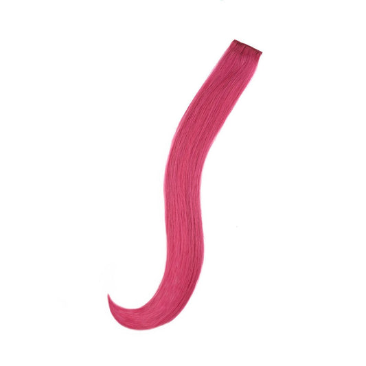Amazing Hair Human Hair Single Clip-in Pink 20"