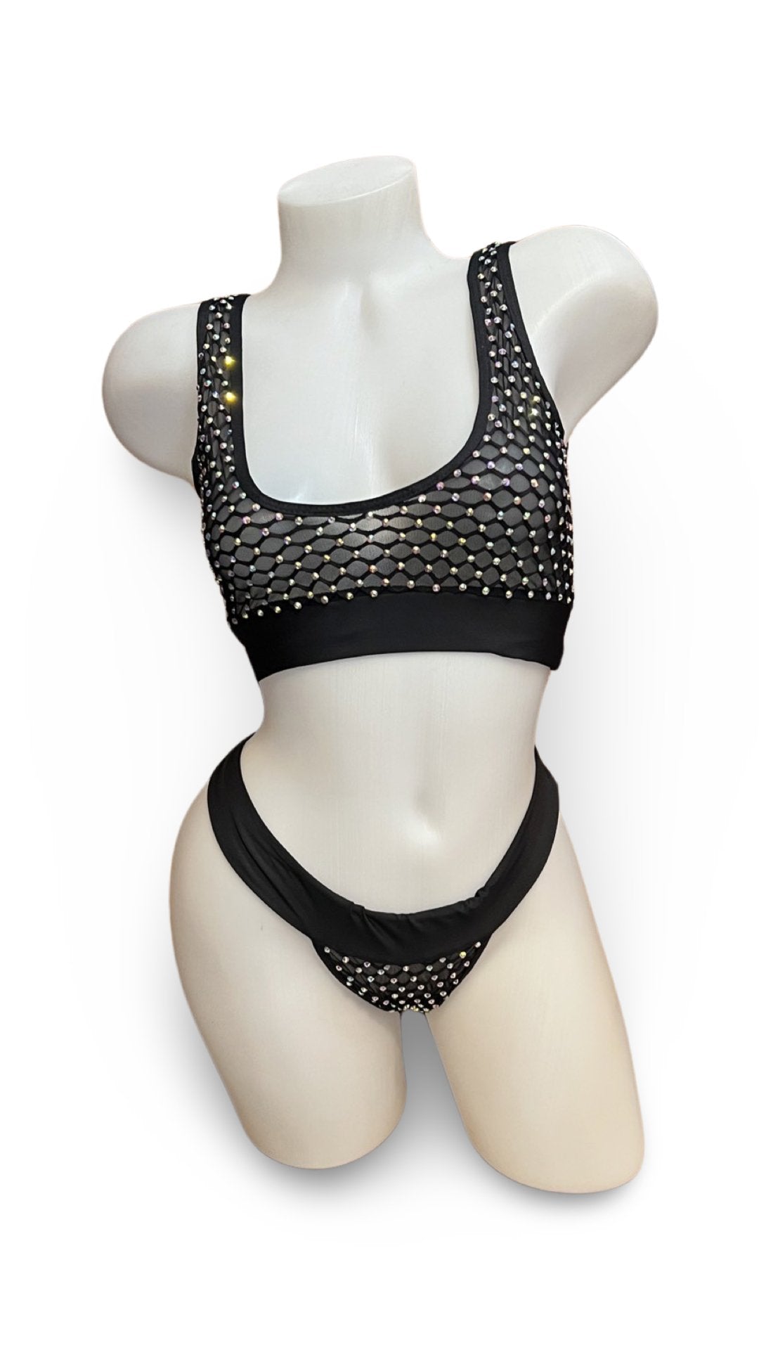 Crystal Racer Bikini - Black