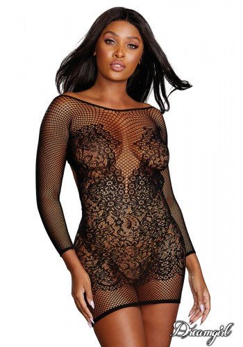 Lace Chemise 2 in 1 Black