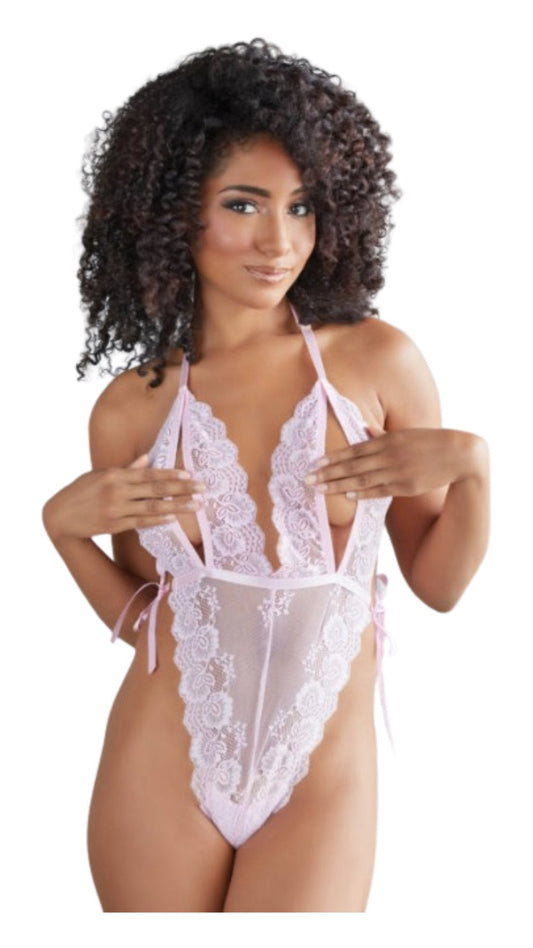 Lace Teddy Bikini Pink