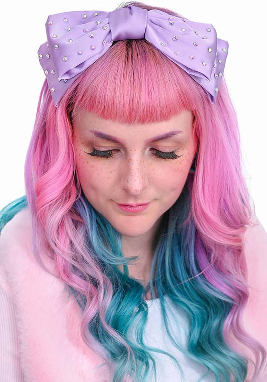 Sparkle [Lavender] | OVERSIZED BOW HEADBAND