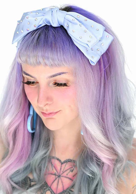 Sparkle [Periwinkle] | OVERSIZED BOW HEADBAND