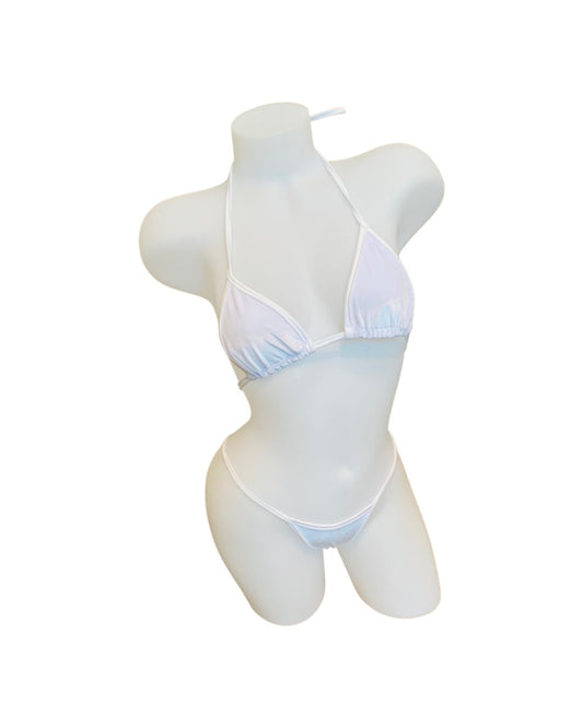 Velvet Bikini Set White